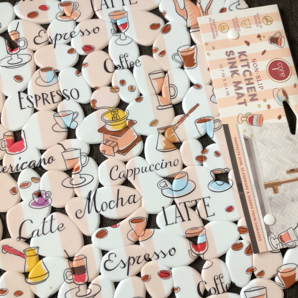 Coffee-Themed Kitchen Sink Mat - Picture 9 of 10